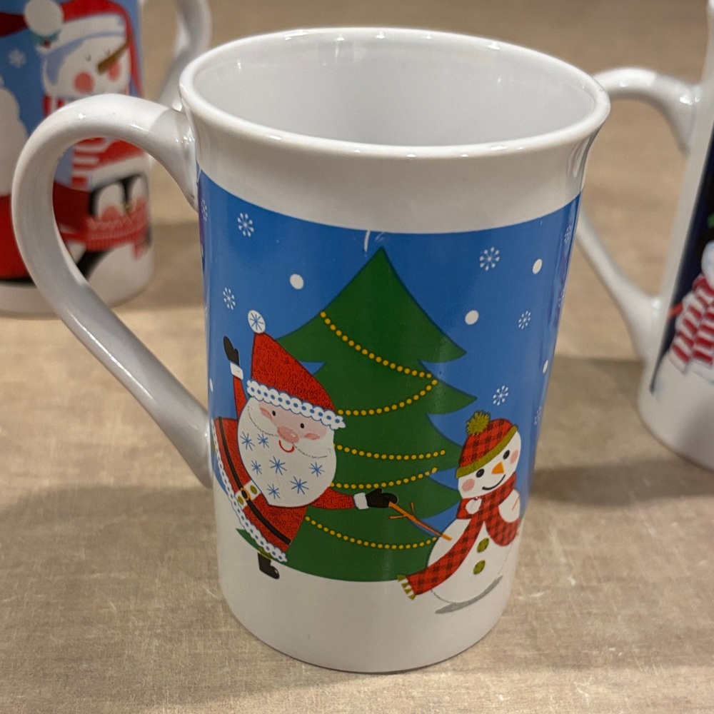 Royal Norfolk Festive Mug Set - White with Holiday Designs - Picture 5 of 5
